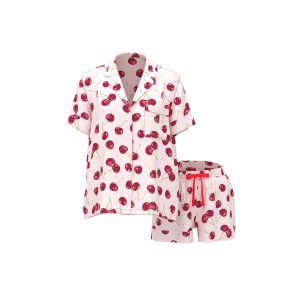 Піжама Signature Satin Short Pajama Set Cherries