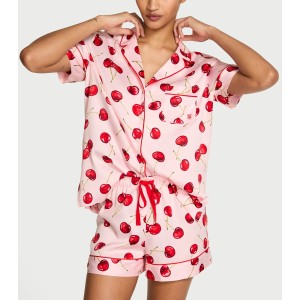 Піжама Signature Satin Short Pajama Set Cherries