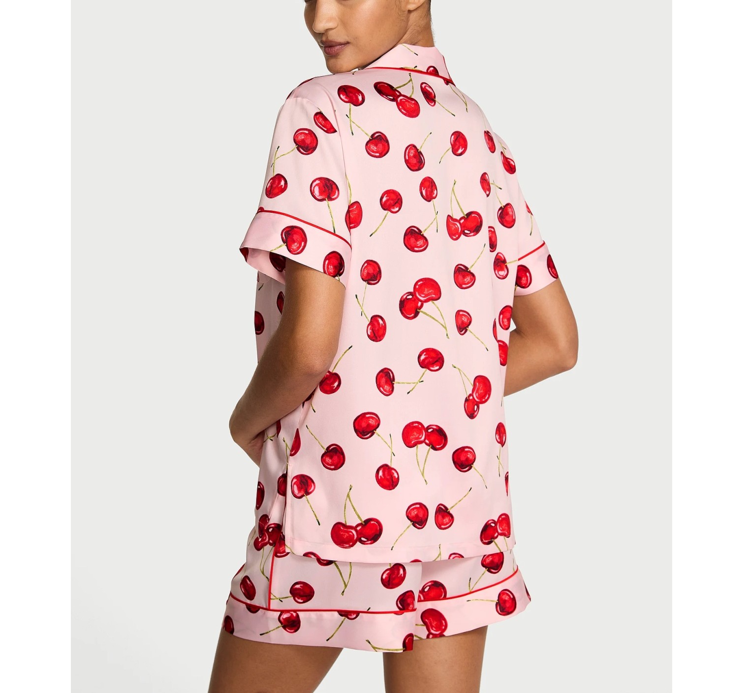 Піжама Signature Satin Short Pajama Set Cherries