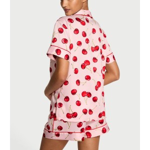 Піжама Signature Satin Short Pajama Set Cherries
