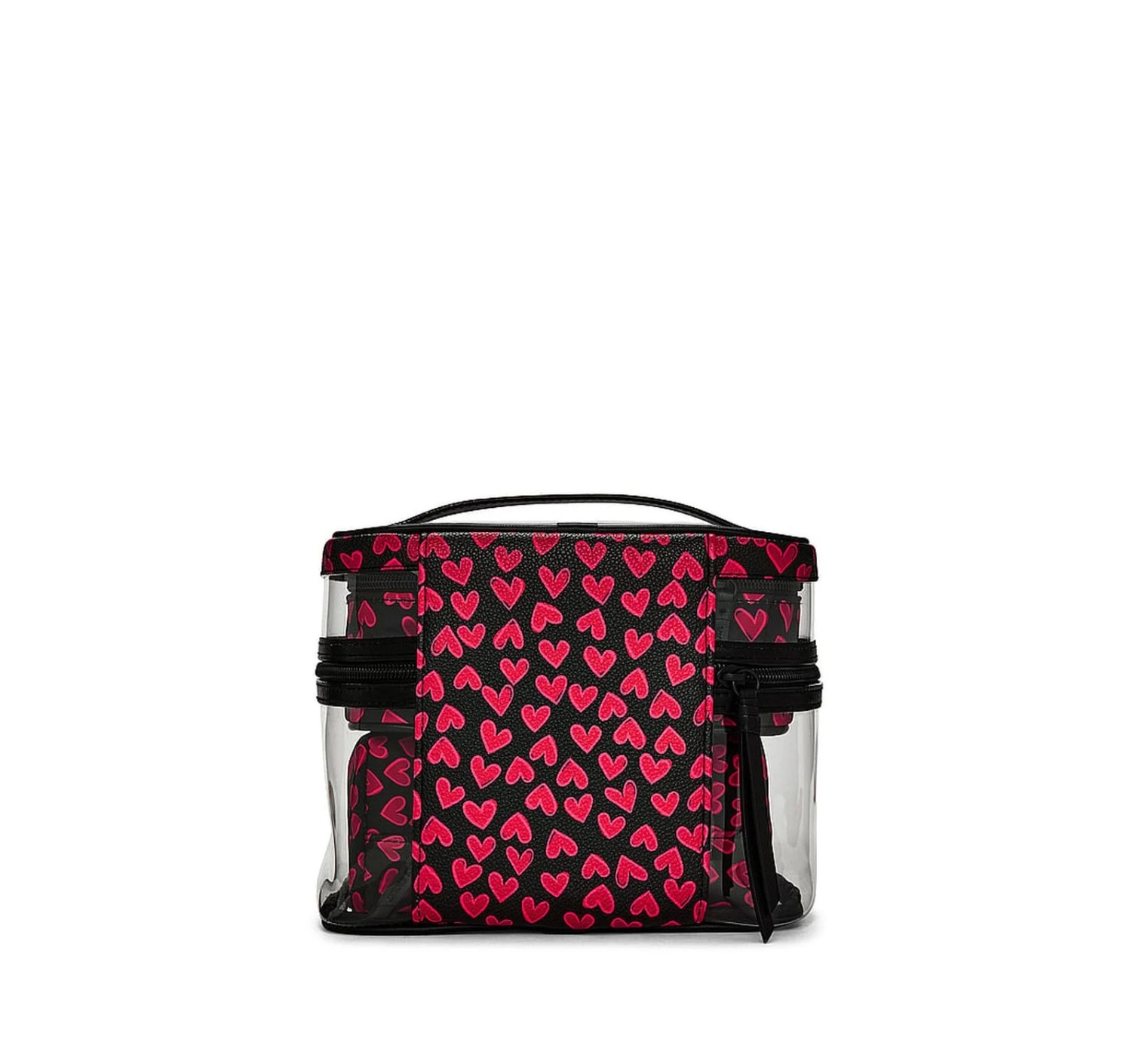 Косметичка Victoria's Secret 4-Piece Makeup Bag Set Black Grounded Heart