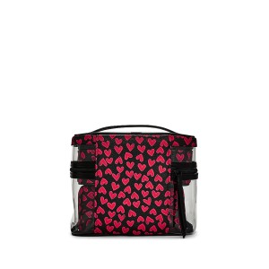 Косметичка Victoria's Secret 4-Piece Makeup Bag Set Black Grounded Heart