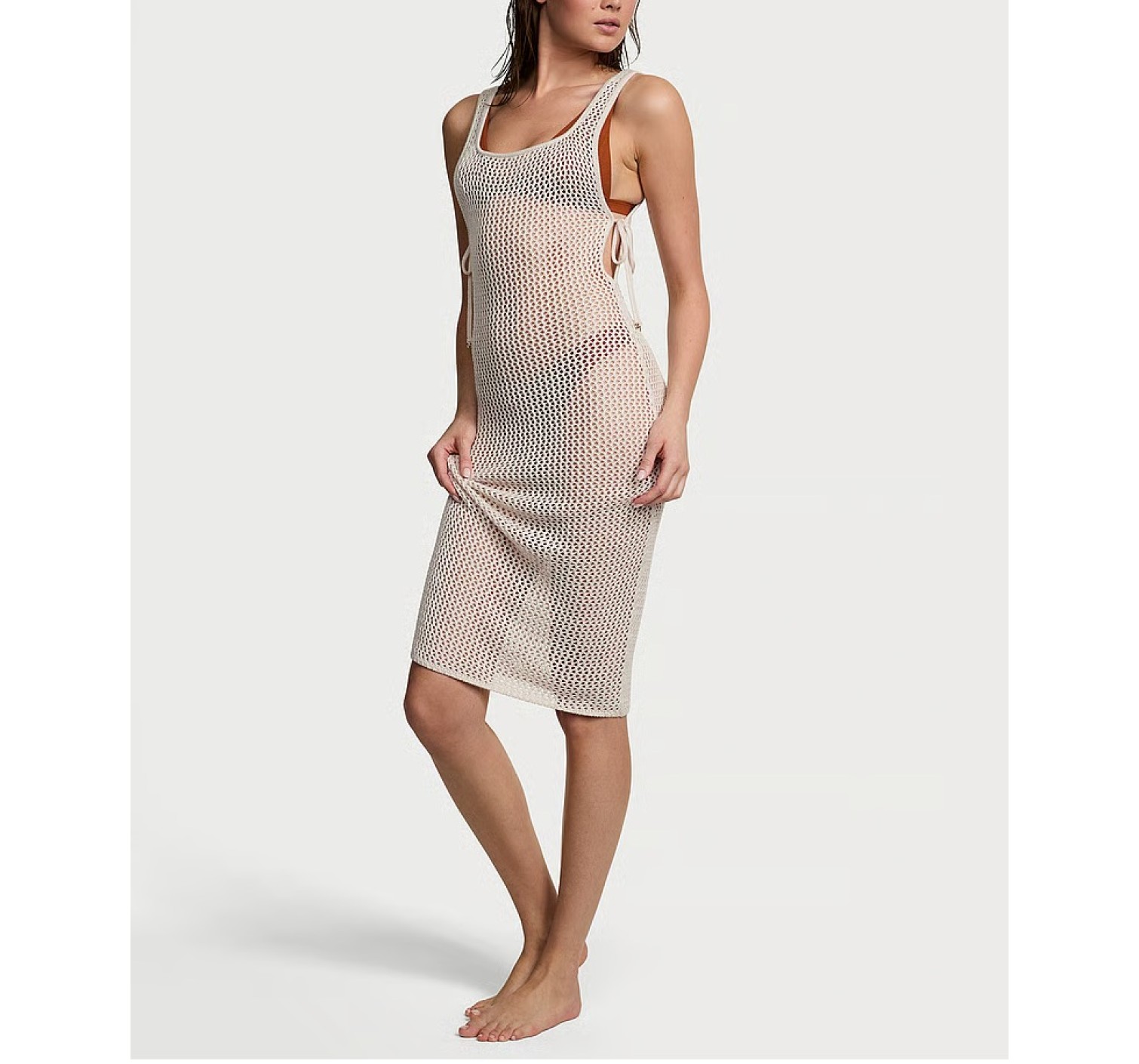 Пляжна туніка Beachwear Crochet Midi Dress