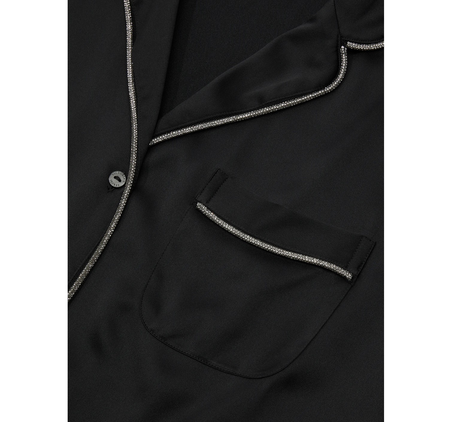 Піжама Glazed Satin Shine Long Pajama Set Black