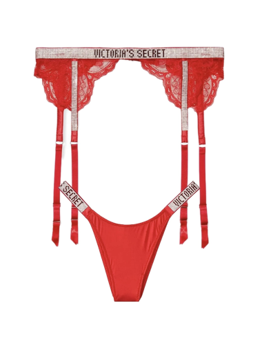 Набор трусиков и поясом Shine Strap Garter Belt Set от VS