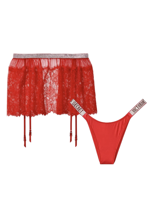 Набор трусики и пояс Shine Strap Garter Belt Set
