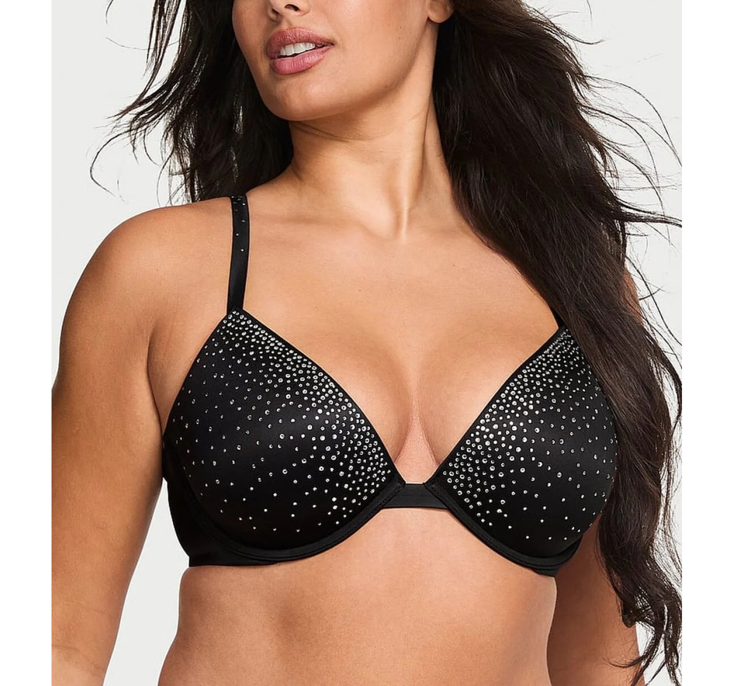 Бюстгальтер Sparkle Crystal Shine Strap Lightly Lined Plunge Demi Bra