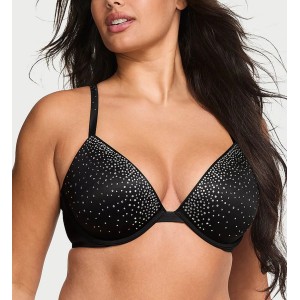 Бюстгальтер Sparkle Crystal Shine Strap Lightly Lined Plunge Demi Bra
