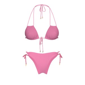 Купальник Twist Rope Convertible Triangle Bikini Top Itsy Set Pink Sugar