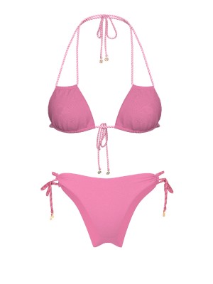 Купальник Twist Rope Convertible Triangle Bikini Top Itsy Set Pink Sugar