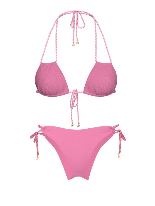 Купальник Twist Rope Convertible Triangle Bikini Top Itsy Set Pink Sugar