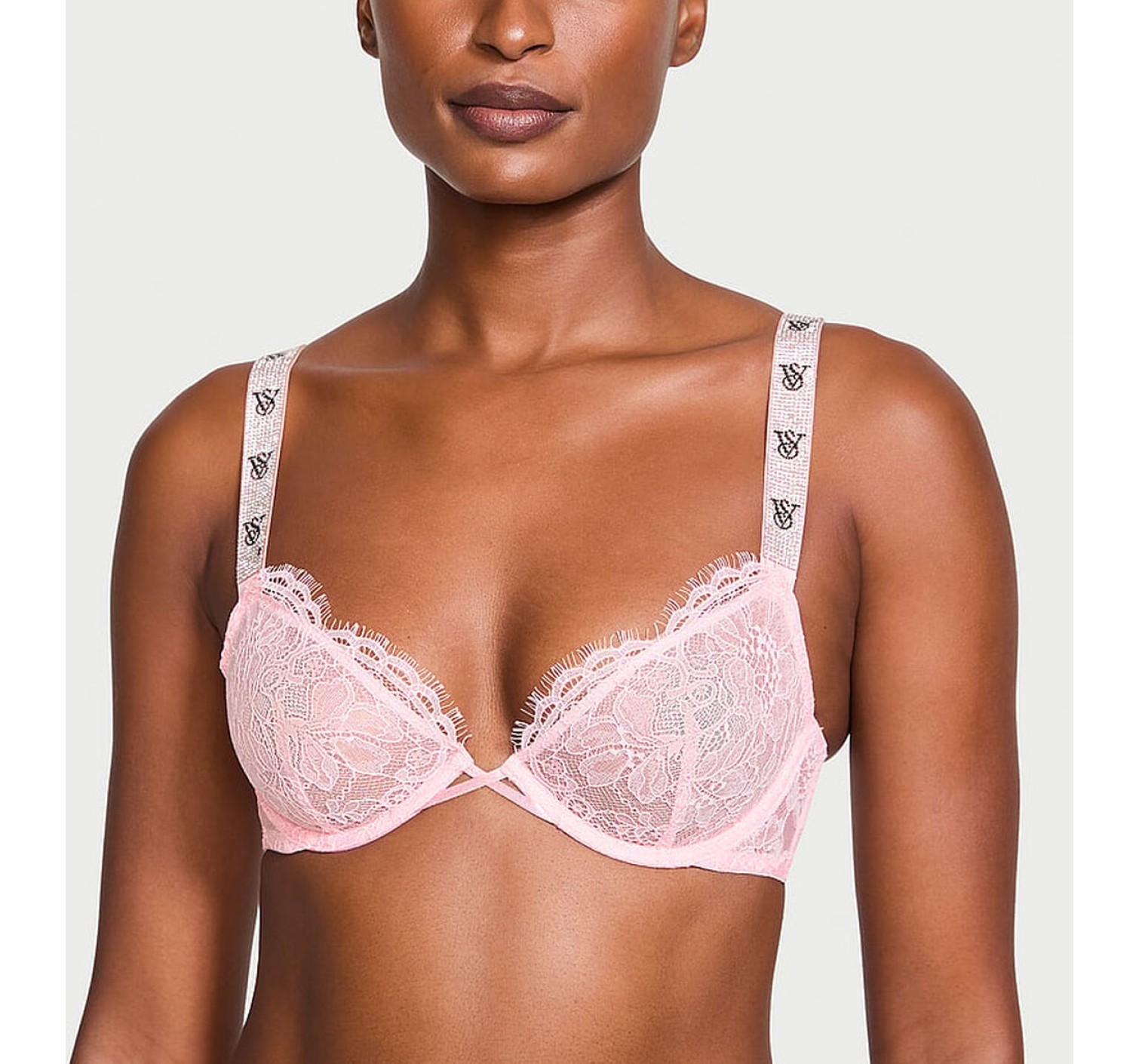 Бюстгальтер Shine Strap Unlined Low-Cut Lace Demi Bra Pretty Blossom