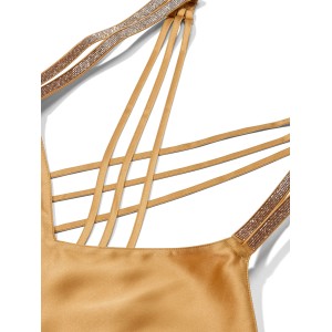 Пеньюар Gradient Shine Strap Satin Slip Dress Palomino Gold