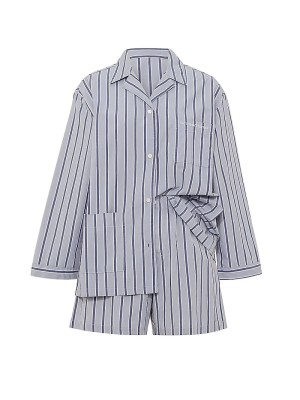 Пижама Heritage Cotton Long-Sleeve Short Pajama Set Bue