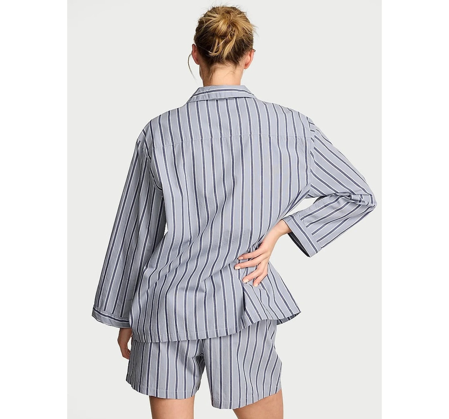 Піжама Heritage Cotton Long-Sleeve Short Pajama Set Bue