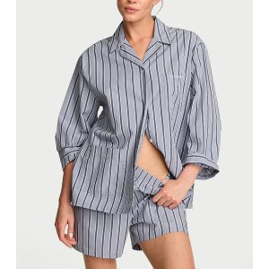 Піжама Heritage Cotton Long-Sleeve Short Pajama Set Bue