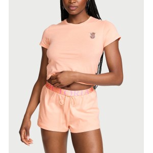 Піжама 100% Cotton Short Pajama Set Pink Gin