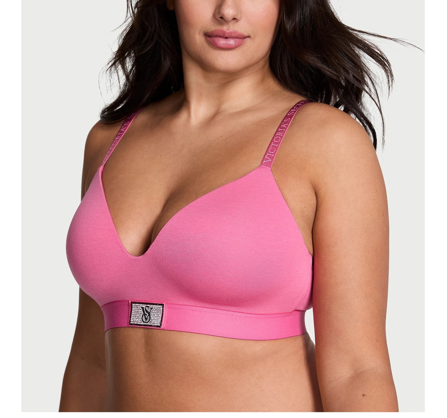 Комплект Shine Patch Lightly Lined Wireless Bra Thong Rose Garden Pink