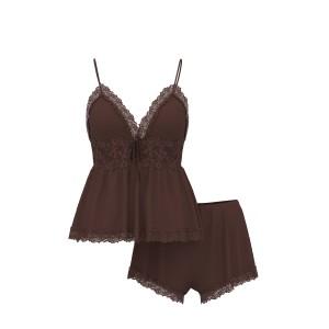 Пижама SoSoft Modal Lace-Trim Cami & Shorts Set Ganache