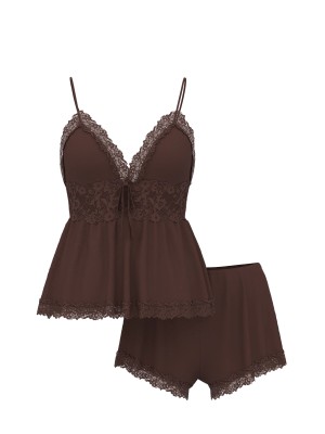 Пижама SoSoft Modal Lace-Trim Cami & Shorts Set Ganache