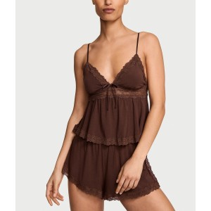 Пижама SoSoft Modal Lace-Trim Cami & Shorts Set Ganache