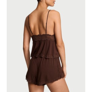 Пижама SoSoft Modal Lace-Trim Cami & Shorts Set Ganache