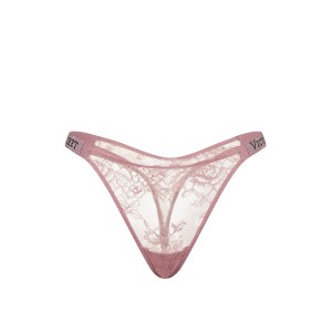 Трусики Shine Strap Lace Thong Panty Dusk Rose