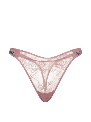 Трусики Shine Strap Lace Thong Panty Dusk Rose