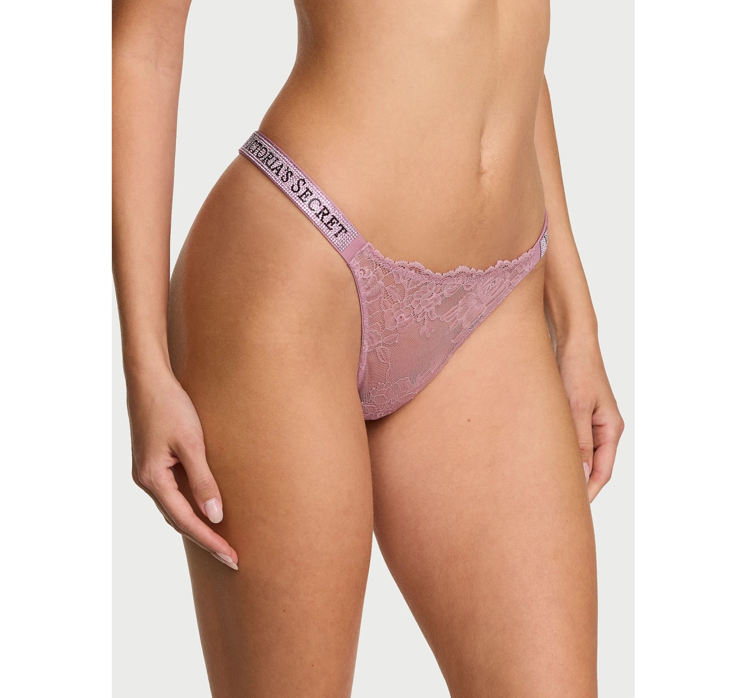 Трусики Shine Strap Lace Thong Panty Dusk Rose