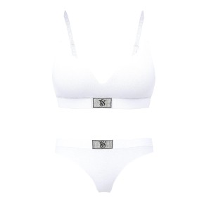  Комплект Shine Patch Lightly Lined Wireless Bra Thong White