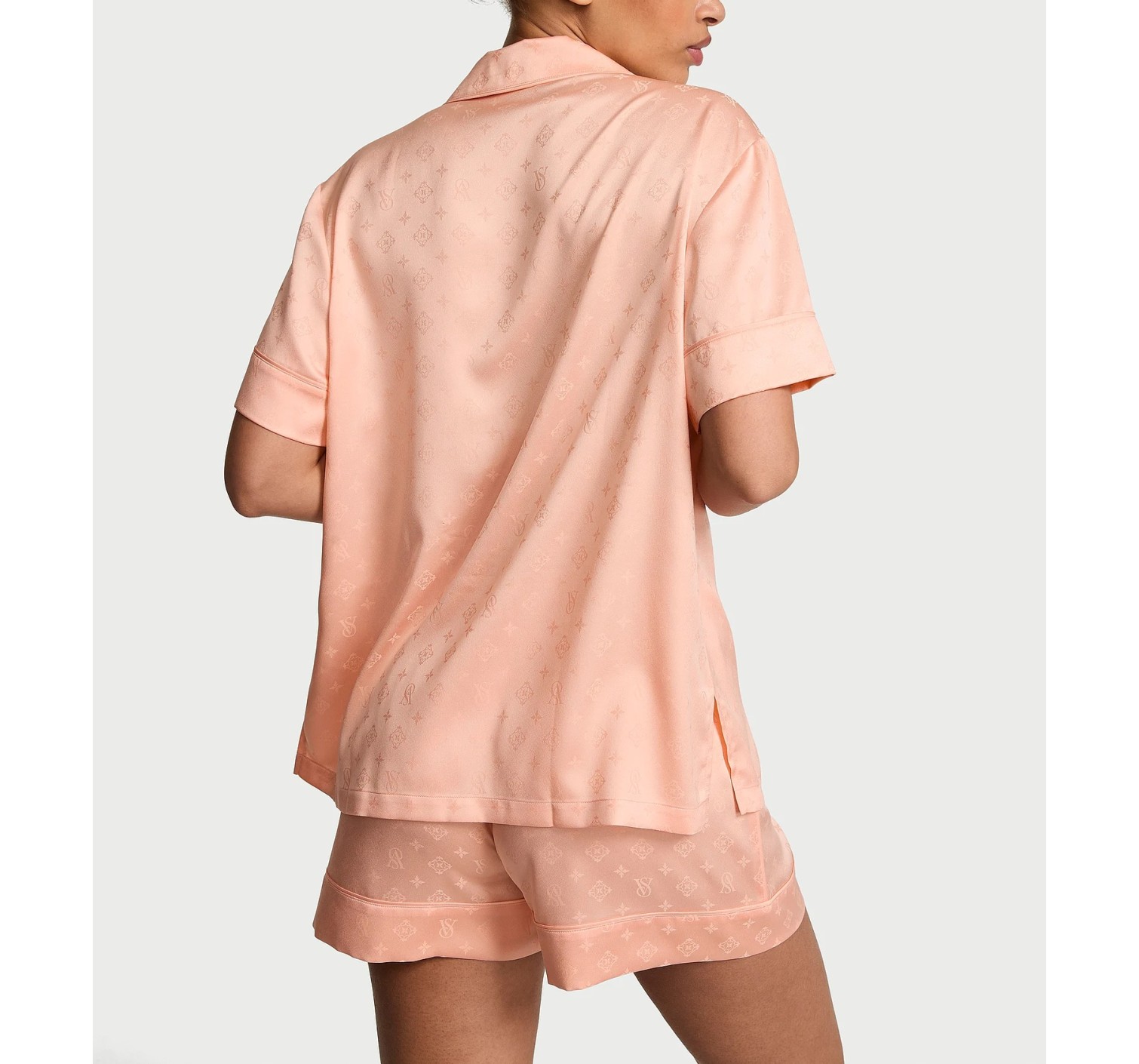 Пижама Signature Satin Short Pajama Set Pink Gin