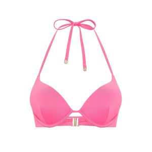 Купальник Bombshell Add-2-Cups Push-Up Top Cinched Thong Bikini Bottom Bombshell Pink