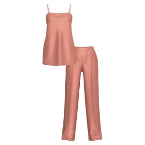 Піжама Luxe Satin Tunic Cami & Pant Set Desert Blush