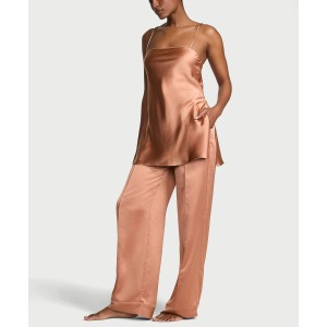 Піжама Luxe Satin Tunic Cami & Pant Set Desert Blush
