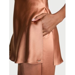 Піжама Luxe Satin Tunic Cami & Pant Set Desert Blush