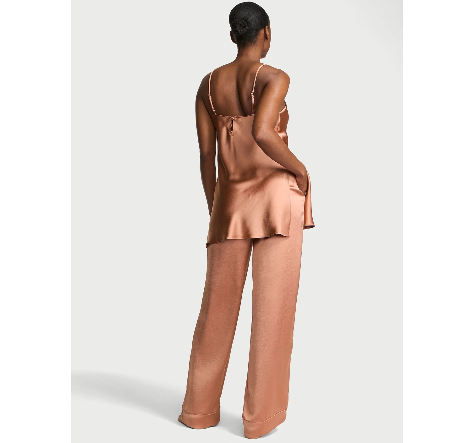 Піжама Luxe Satin Tunic Cami & Pant Set Desert Blush
