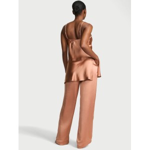Піжама Luxe Satin Tunic Cami & Pant Set Desert Blush
