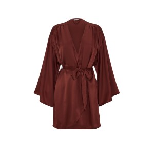 Халат Satin Short Robe Dark Chili
