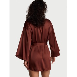 Халат Satin Short Robe Dark Chili