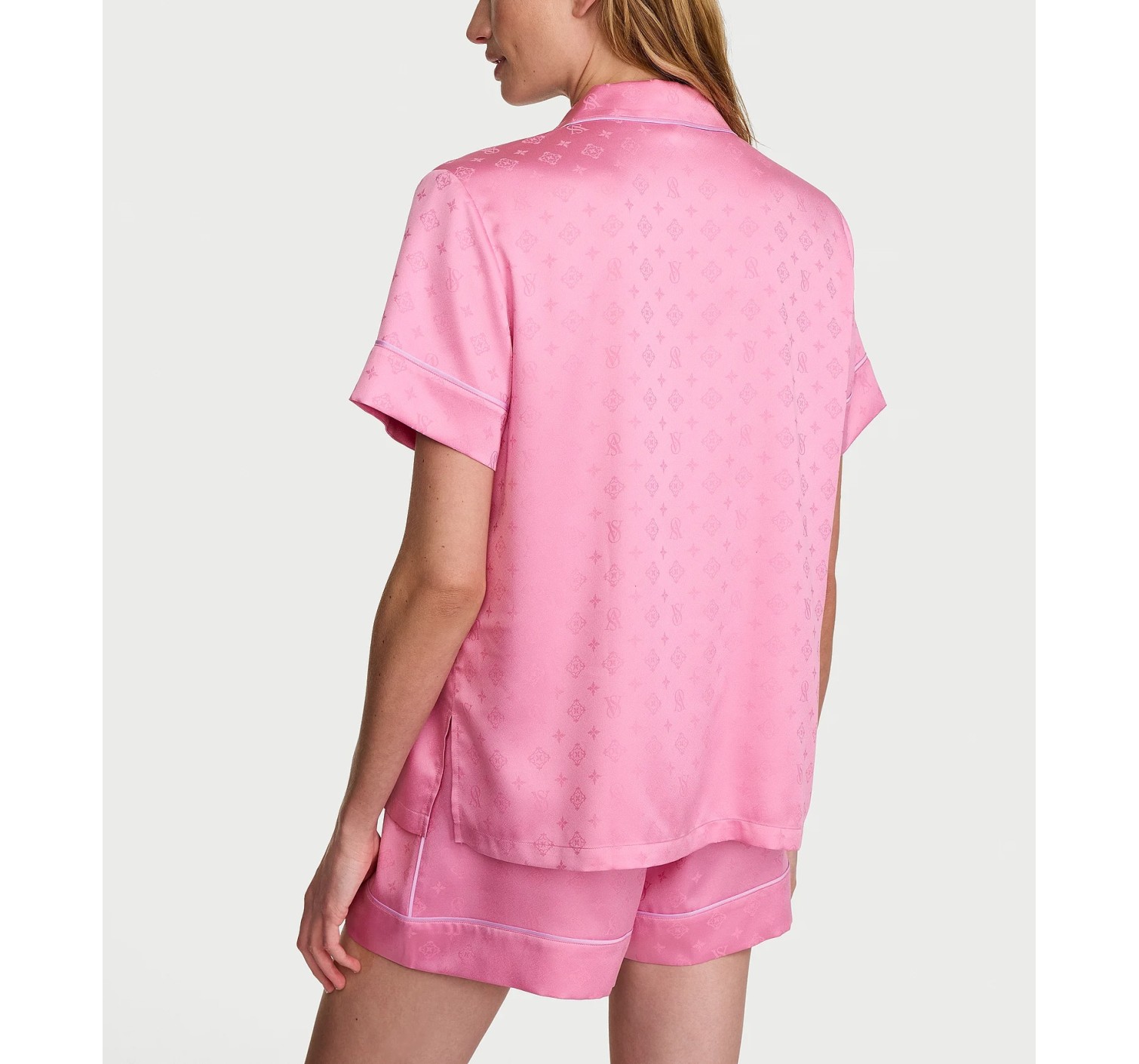 Пижама Signature Satin Short Pajama Set Pink Sugar