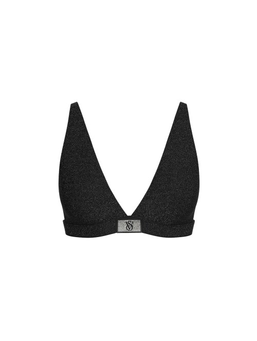 Бюстгальтер-бралет Shine Cotton Wireless Plunge Bralette Black