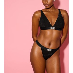 Бюстгальтер-бралет Shine Cotton Wireless Plunge Bralette Black