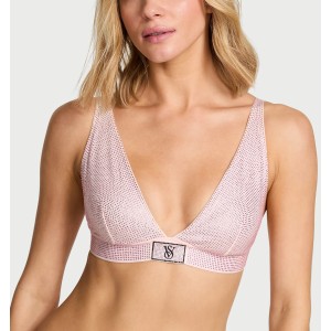 Бюстгальтер-бралет Shine Cotton Wireless Plunge Bralette Angel Pink