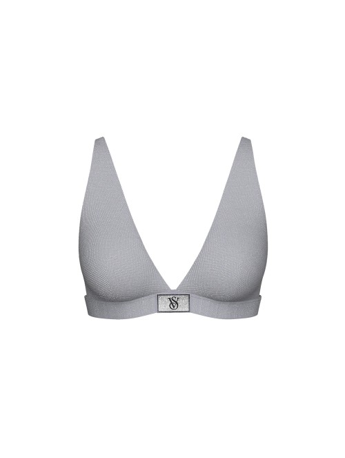 Бюстгальтер-бралет Shine Cotton Wireless Plunge Bralette Darling Grey