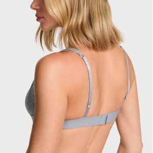 Бюстгальтер-бралет Shine Cotton Wireless Plunge Bralette Darling Grey