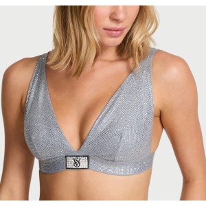 Бюстгальтер-бралет Shine Cotton Wireless Plunge Bralette Darling Grey