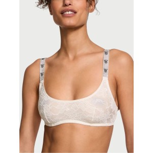 Бюстгальтер-топ Shine Strap Lace Bralette Coconut White Set