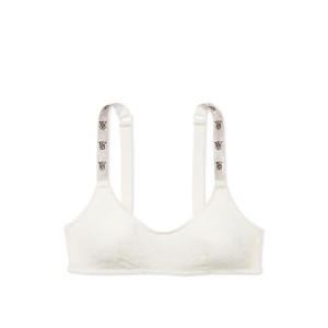 Бюстгальтер-топ Shine Strap Lace Bralette Coconut White Set