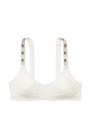 Бюстгальтер-топ Shine Strap Lace Bralette Coconut White Set
