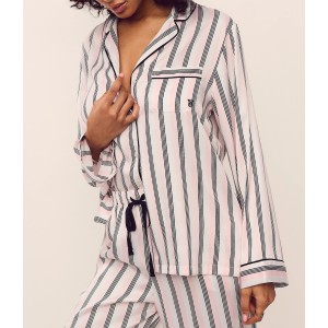 Пижама Signature Satin Long Pajama Set Angel Pink Stripes